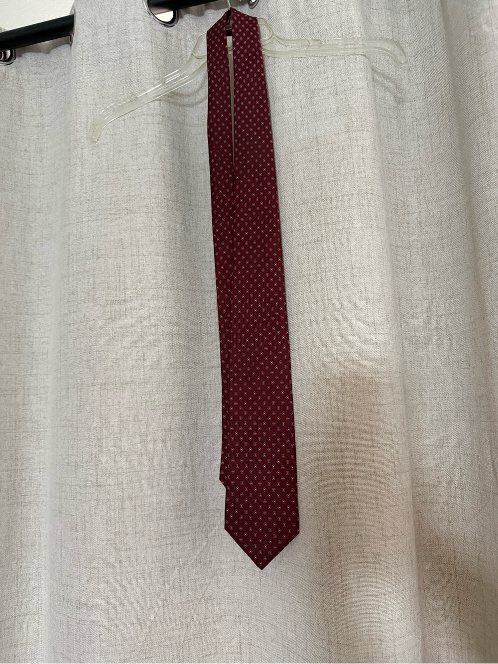 Ralph Lauren Maroon Microdot Silk Tie